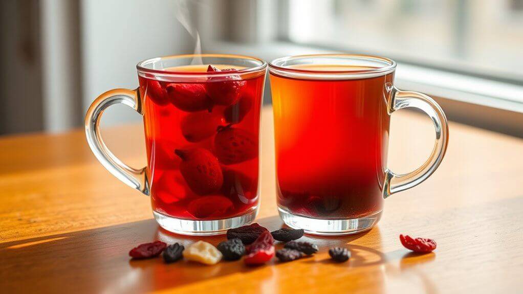 brewing and serving fruit tea