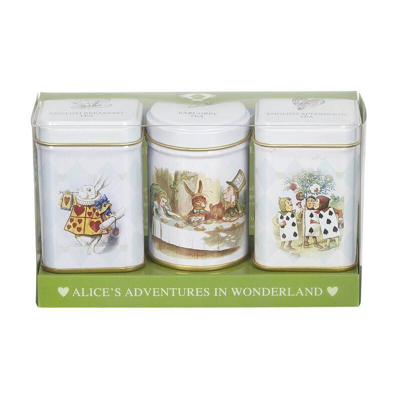 Alice In Wonderland – Classic – Triple Mini Tin Gift Pack (2X 25G + 1X 20G Loose Tea)