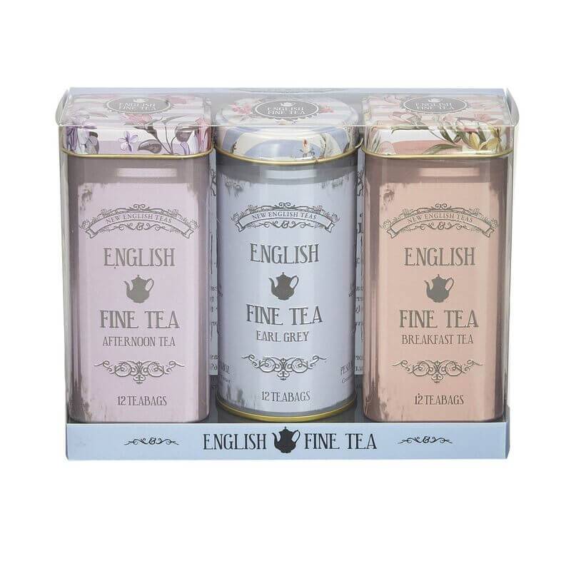 Vintage Floral – Triple Tin Gift Pack (3X 12 Teabag Tins)