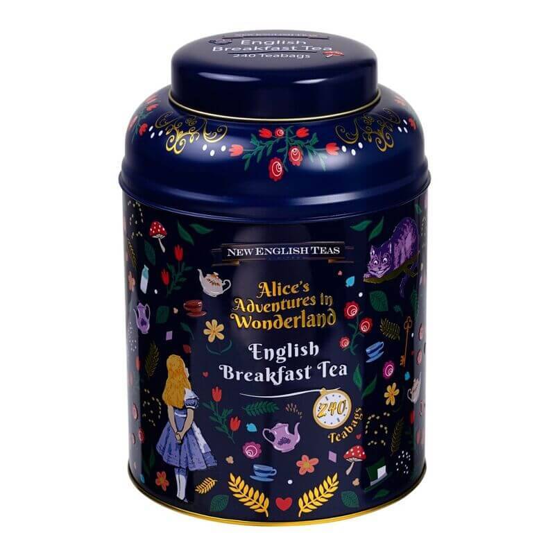 Alice In Wonderland – Modern (Blue) – 240 Teabag Tin – English Breakfast
