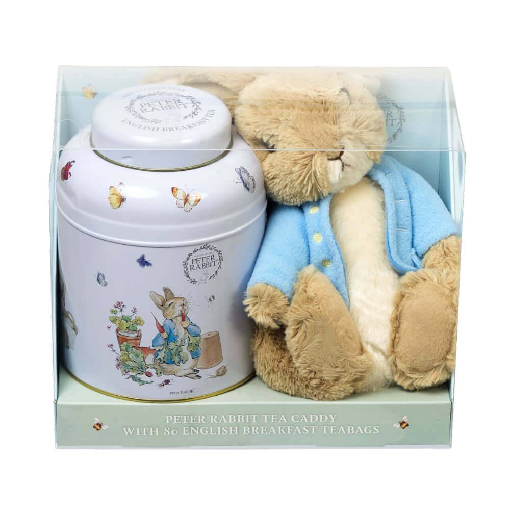 Beatrix Potter – 80 Teabag Tin With Peter Rabbit Soft Toy – English Breakfast