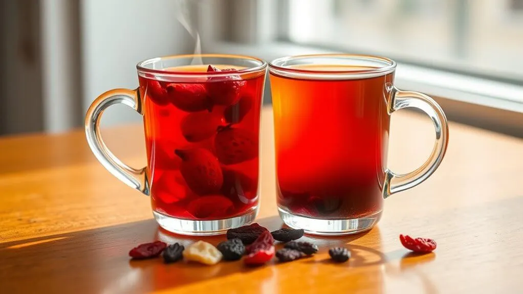 brewing and serving fruit tea