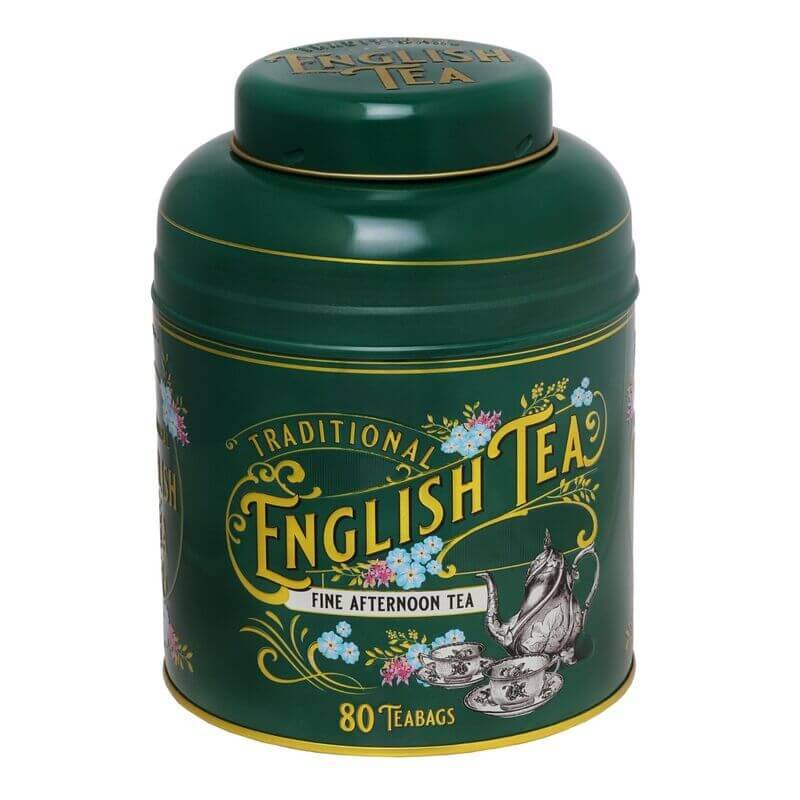 Vintage Victorian – 80 Teabag Tin – English Afternoon – Green