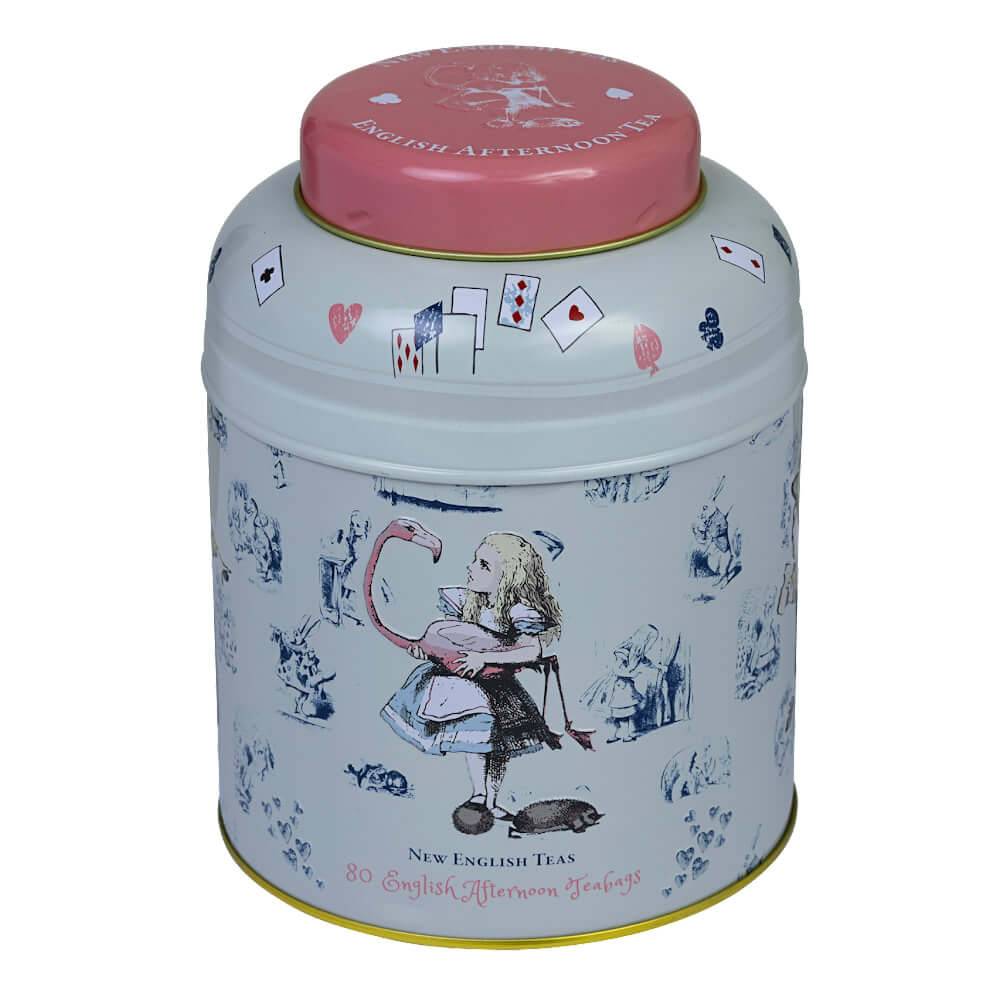Alice In Wonderland – Traditional (Pink) – 80 Teabag Tin – English Breakfast