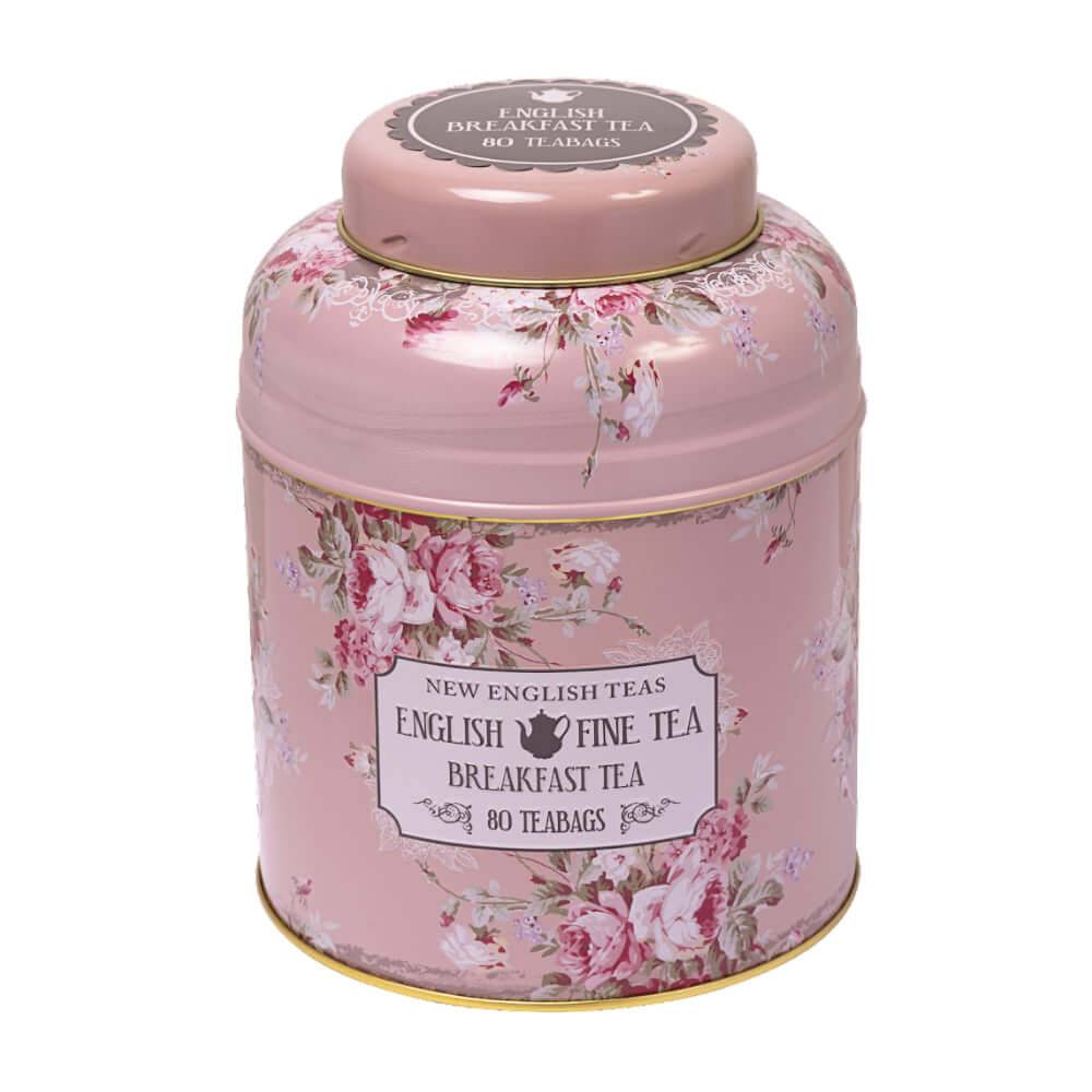 Vintage Floral – 80 Teabag Tin – English Breakfast