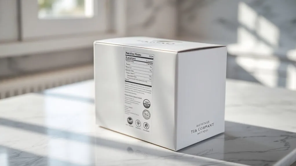 tea label essential details