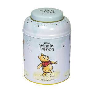 A charming tin for 240 teabags, featuring delightful Winnie the Pooh artwork, perfect for storing your English Breakfast tea.